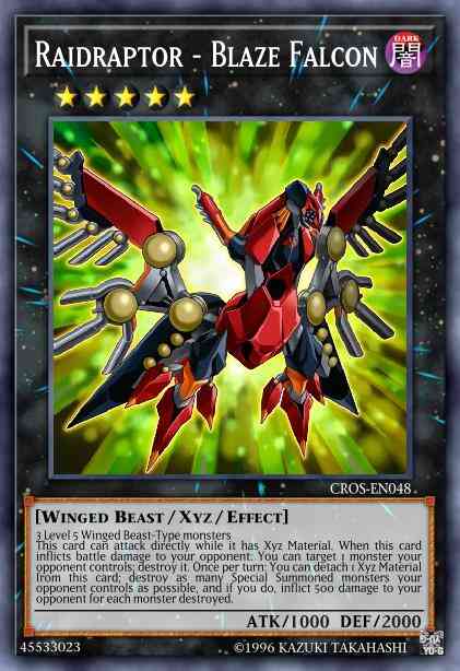 Raidraptor - Blaze Falcon - CROS-EN048 - Rare - 1st Edition
