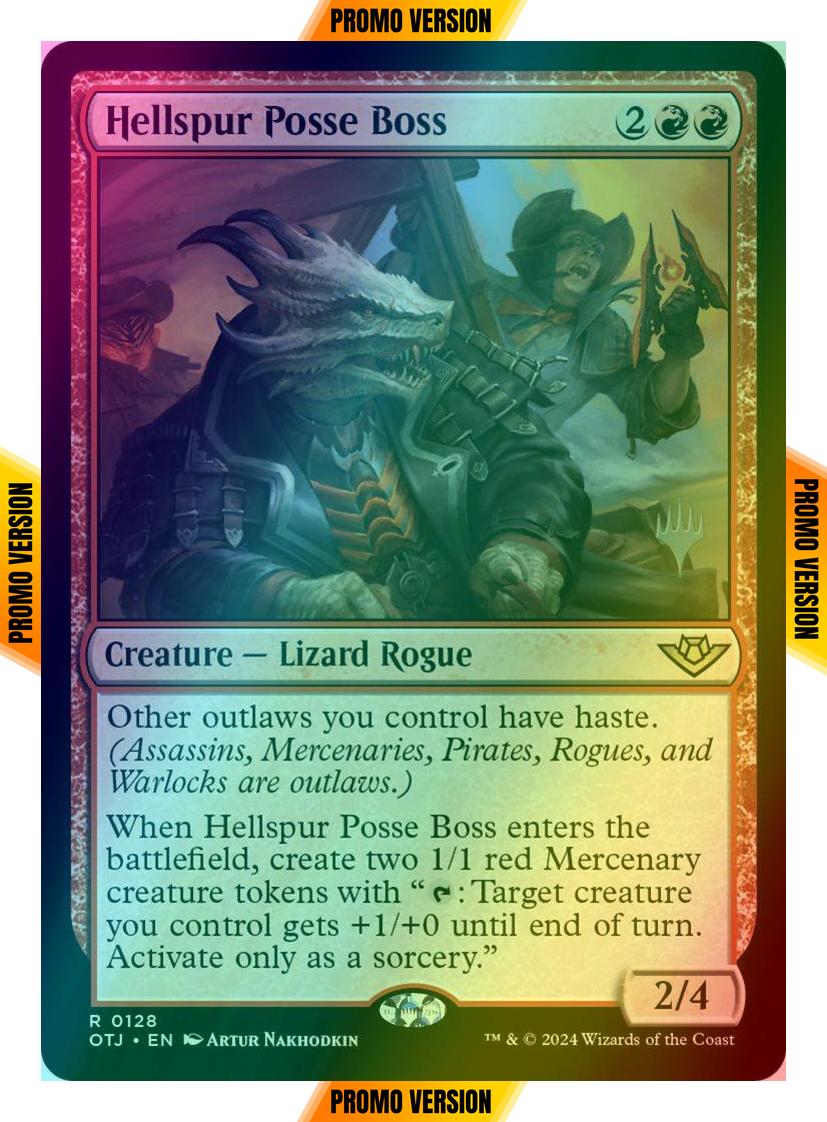 Hellspur Posse Boss [128p] [Promo Pack] [Outlaws of Thunder Junction: Promos] [Foil]