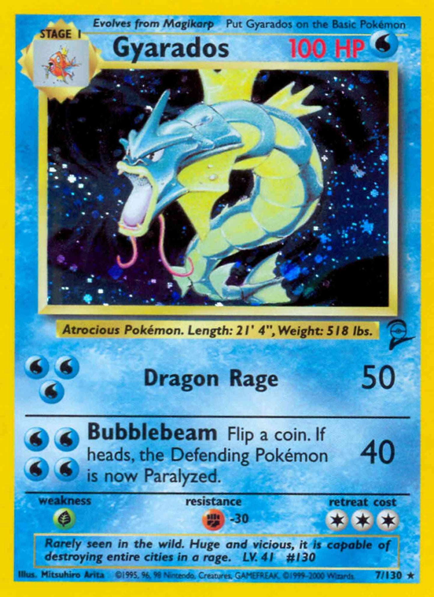Gyarados - 7/130 - Rare [base4-7] [Holo]