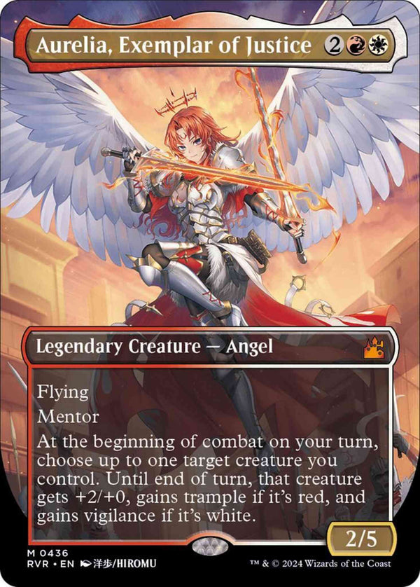 Aurelia, Exemplar of Justice [436] [Borderless] [Anime] [Ravnica Remastered] [Non-Foil]