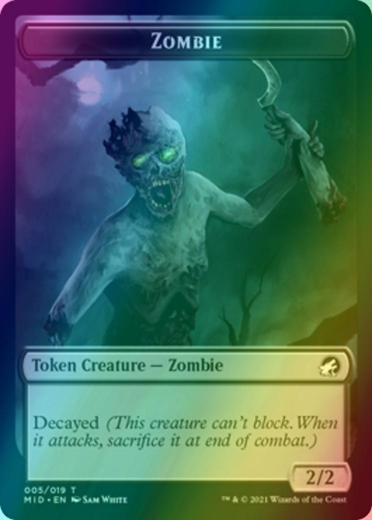 Devil Token (06) // Zombie Token (05) [Innistrad: Midnight Hunt: Tokens] [Foil]