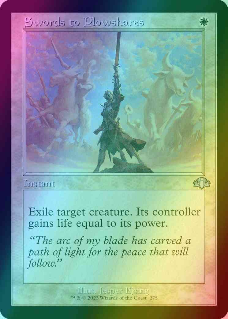 Swords to Plowshares [275] [Retro Frame] [Dominaria Remastered] [Foil]