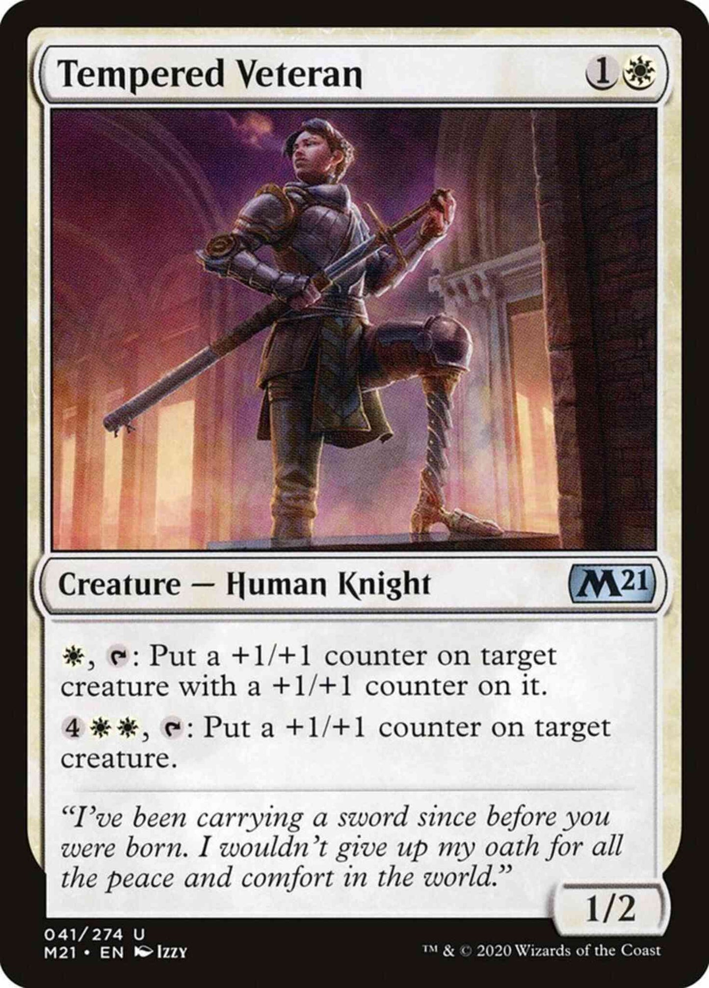 Tempered Veteran [41] [Core Set 2021] [Non-Foil]