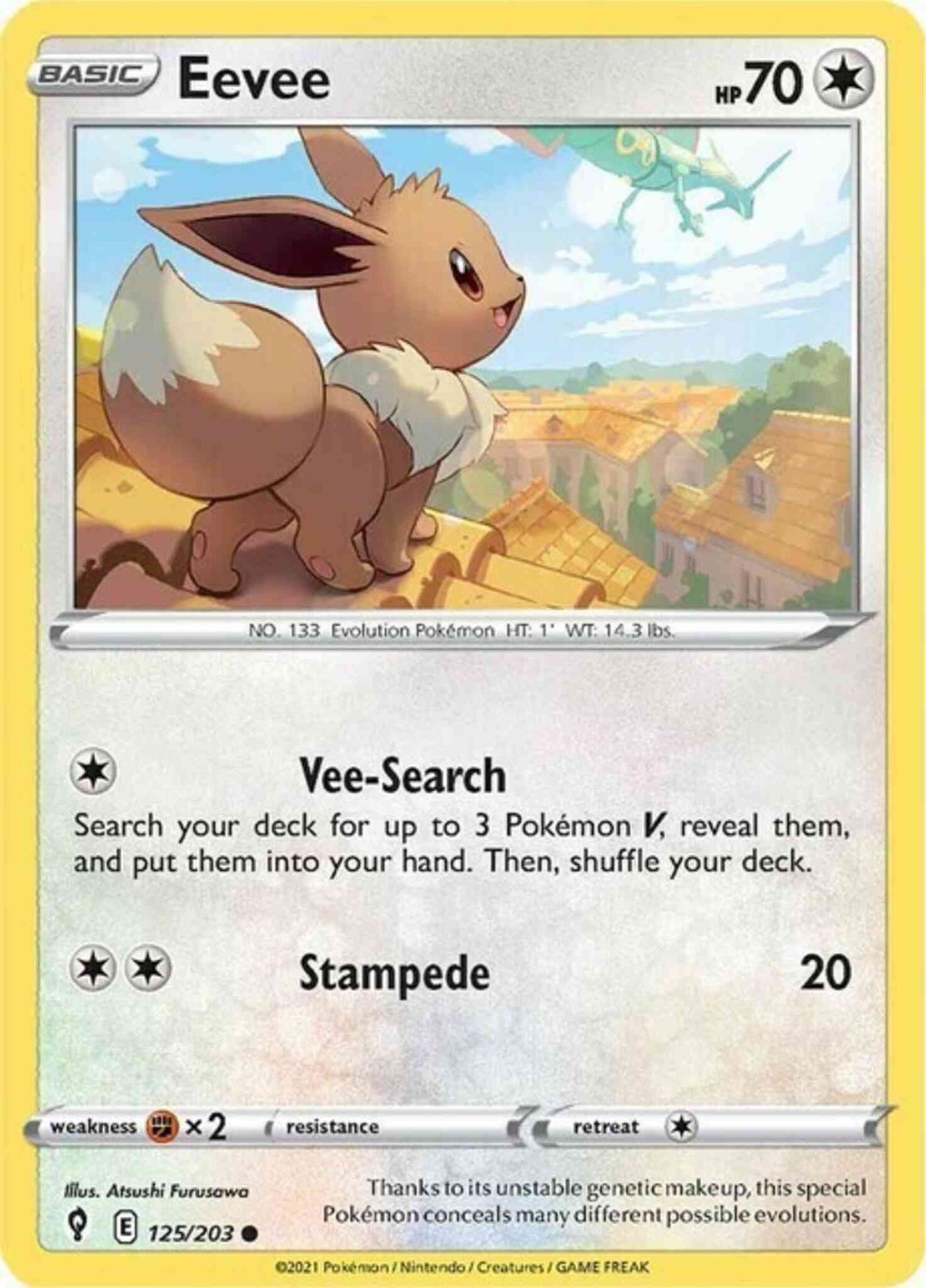 Eevee - 125/203 - Common [swsh7-125] [Reverse Holo]
