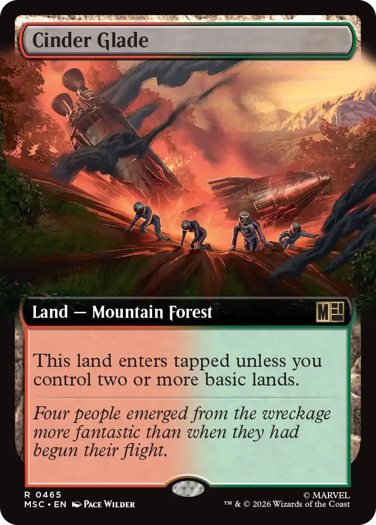 Cinder Glade [465] [Extended Art] [Marvel Super Heroes: Commander] [Non-Foil]