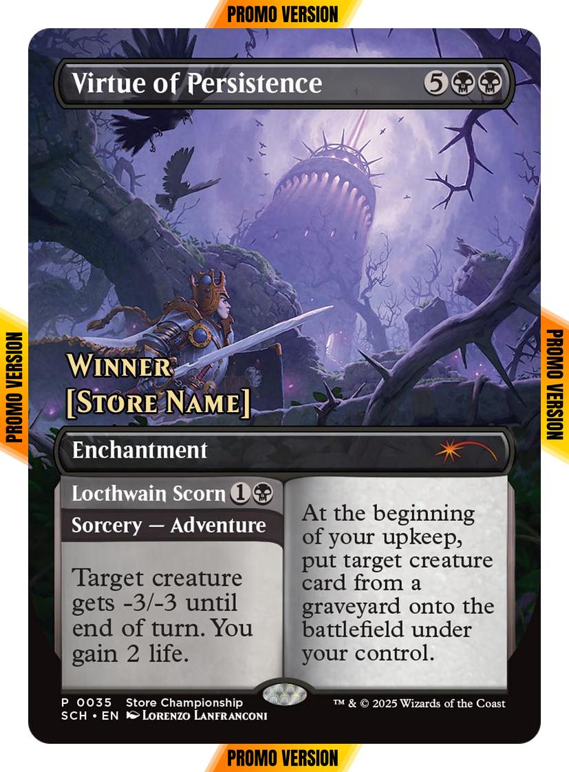 Virtue of Persistence - Store Stamp [35] [Borderless] [Store Championships] [Non-Foil]