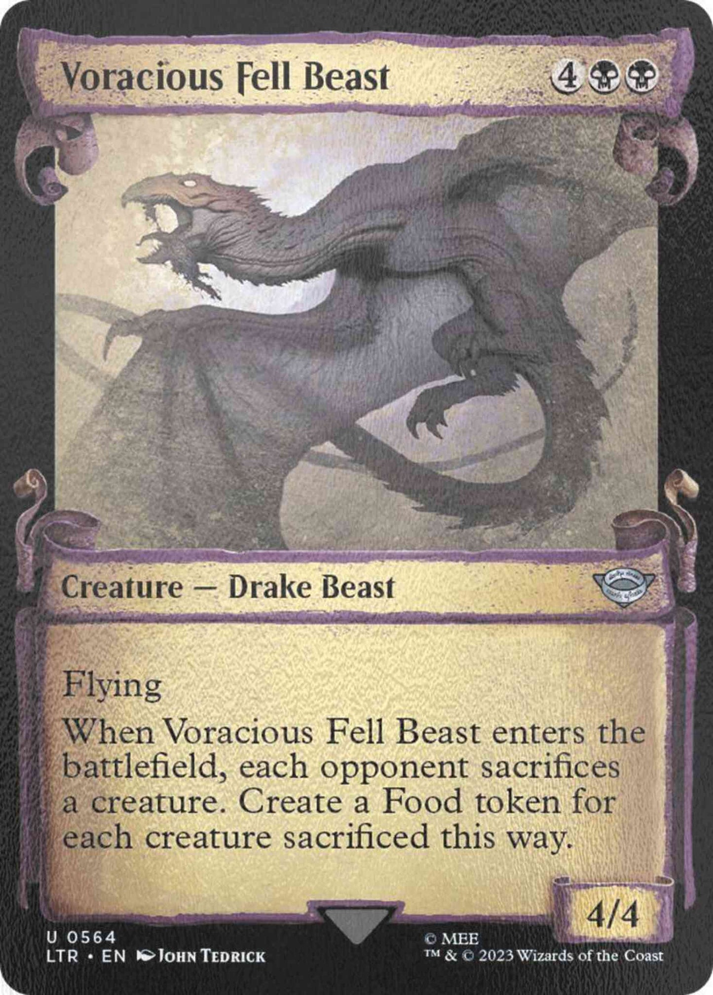 Voracious Fell Beast [564] [Scrolls Showcase] [The Lord of the Rings: Tales of Middle-earth] [Silver Foil]