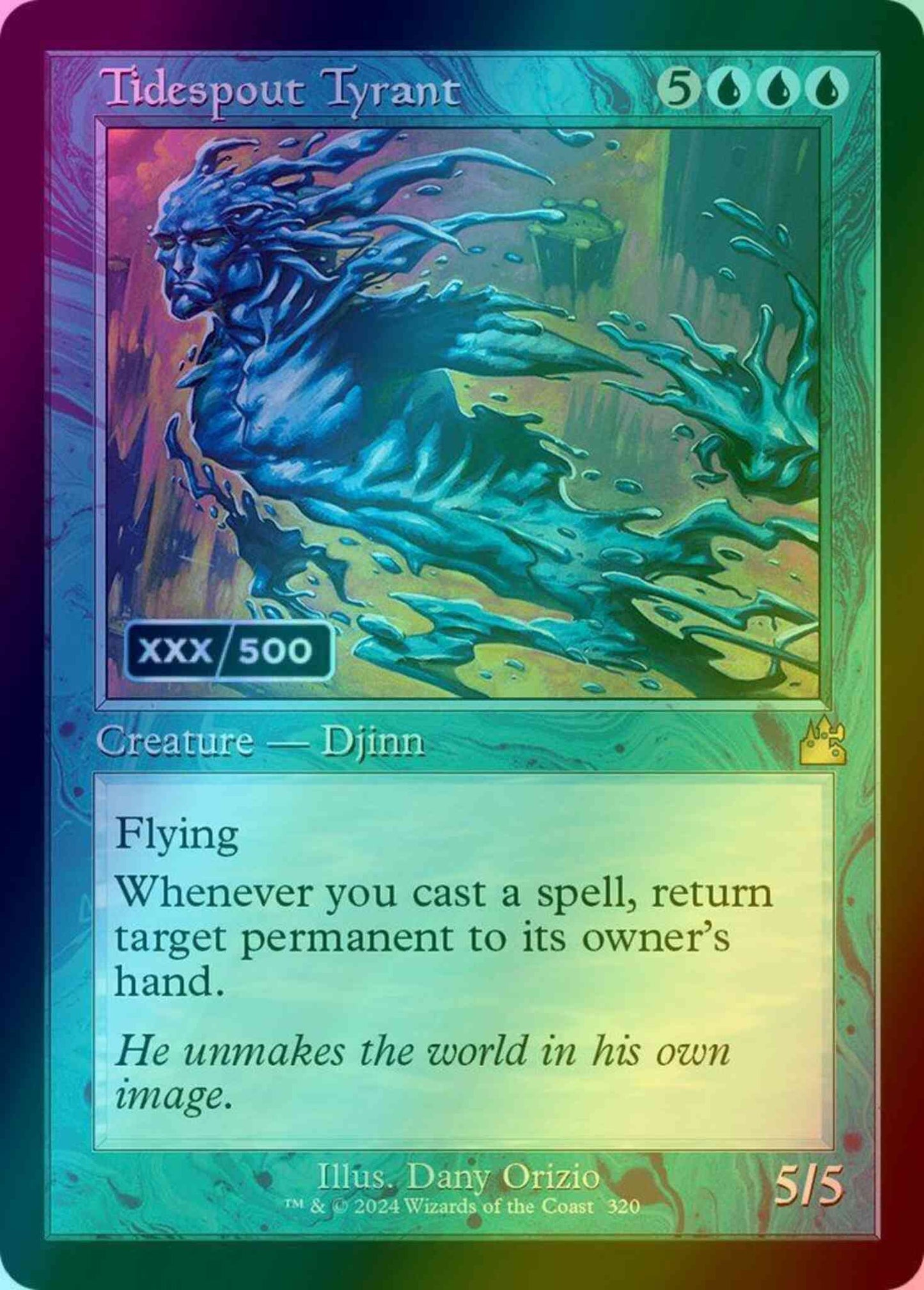 Tidespout Tyrant - Serial Numbered [320z] [Retro Frame] [Ravnica Remastered] [Foil]