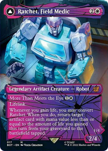 Ratchet, Field Medic // Ratchet, Rescue Racer [17] [Borderless] [Shattered Glass] [Universes Beyond: Transformers] [Non-Foil]