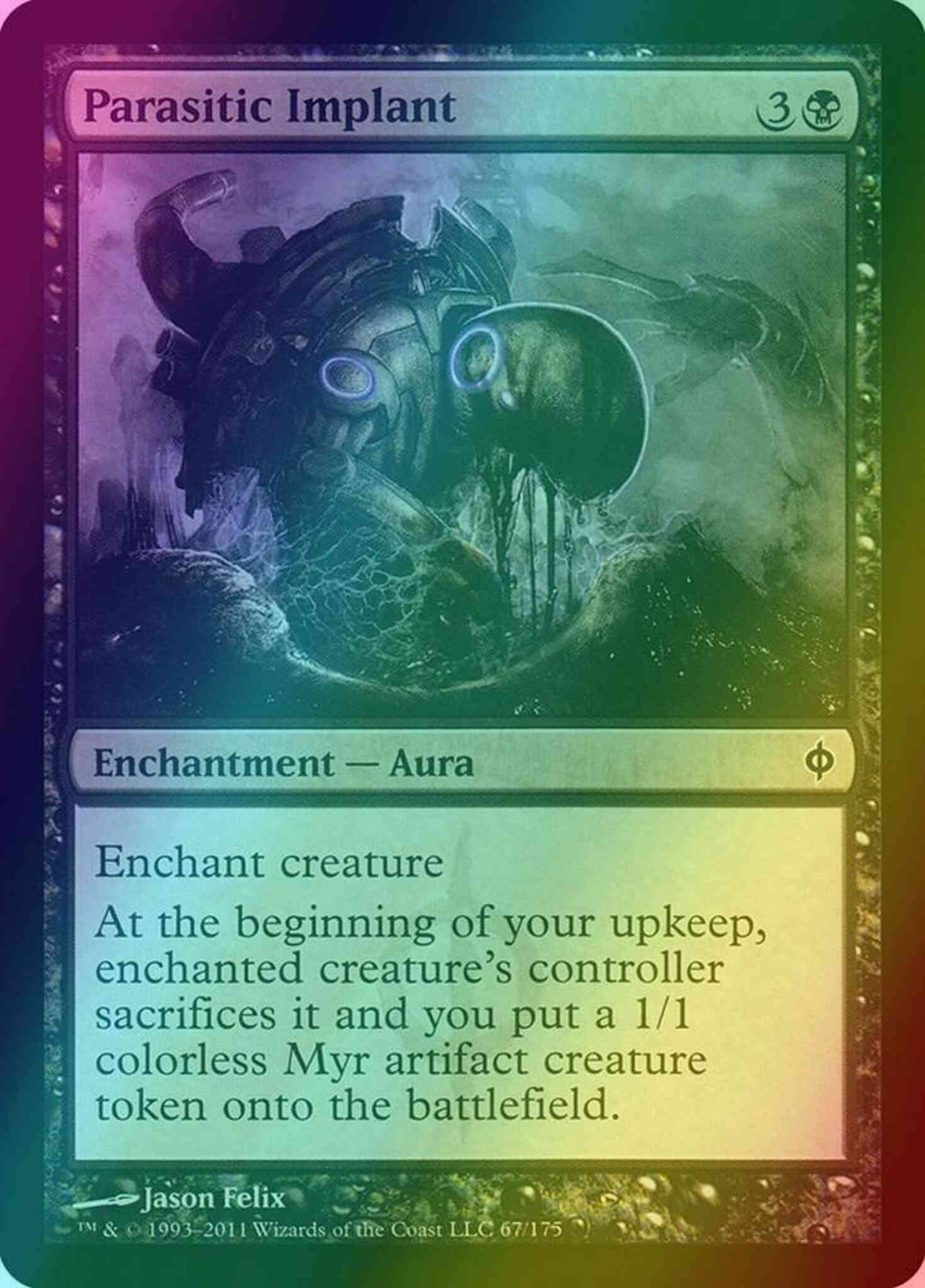 Parasitic Implant [67] [New Phyrexia] [Foil]