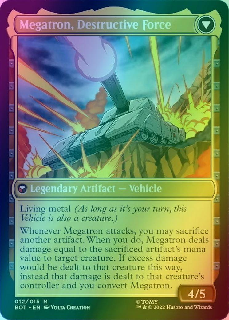megatron mtg card Secret Lair x Transformers: Optimus Prime vs. Foil you may sacrifice another artifact Megatron, Tyrant TRANSFORMERS Commander Deck