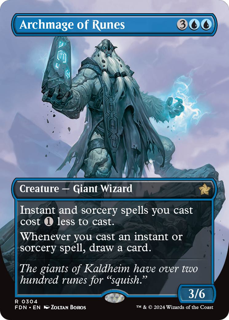Archmage of Runes [304] [Borderless] [Foundations] [Non-Foil]