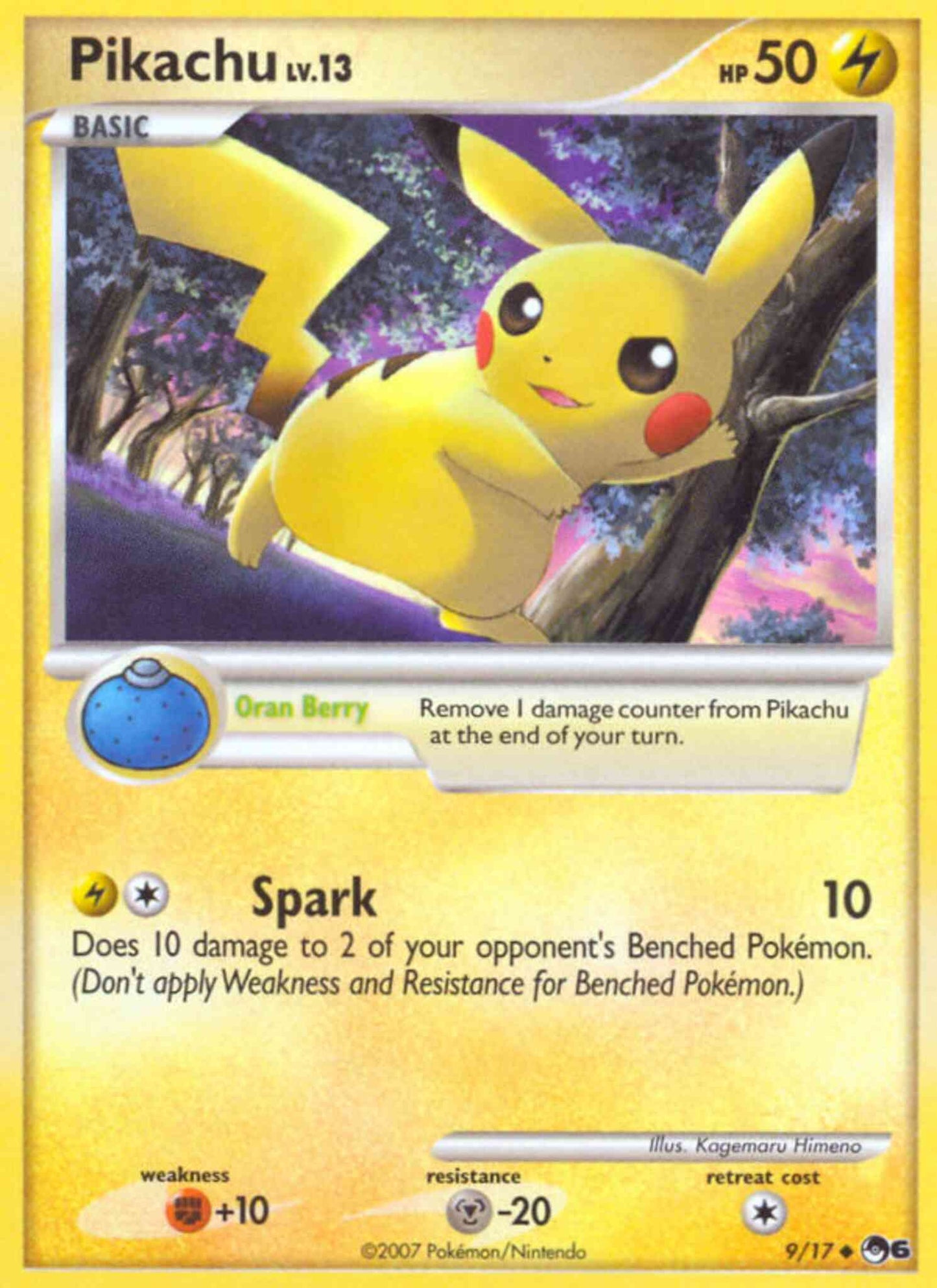 Pikachu - 9/17 - Uncommon [pop6-9] [Holo]