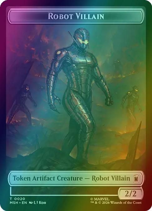 Hero Token (02) // Robot Villian Token (20) [Marvel Super Heroes: Tokens] [Foil]