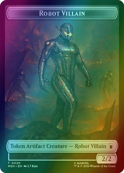 Hero Token (02) // Robot Villian Token (20) [Marvel Super Heroes: Tokens] [Foil]