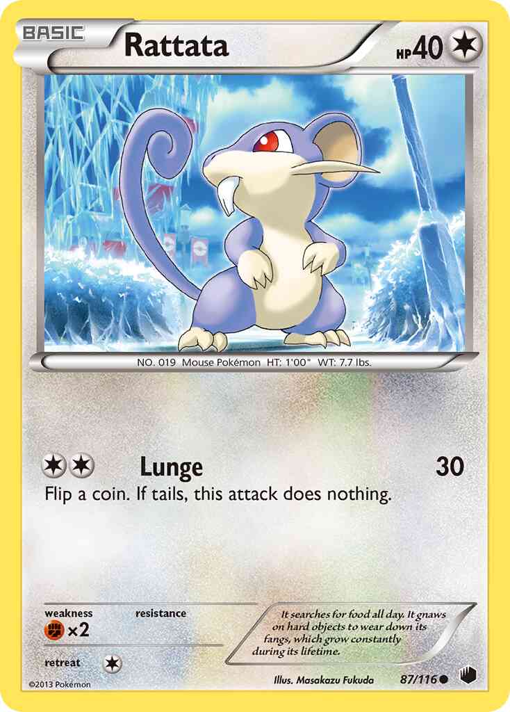 Rattata - 87/116 - Common [bw9-87] [Reverse Holo]