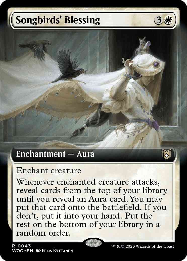 Songbirds' Blessing [43] [Extended Art] [Wilds of Eldraine: Commander] [Non-Foil]
