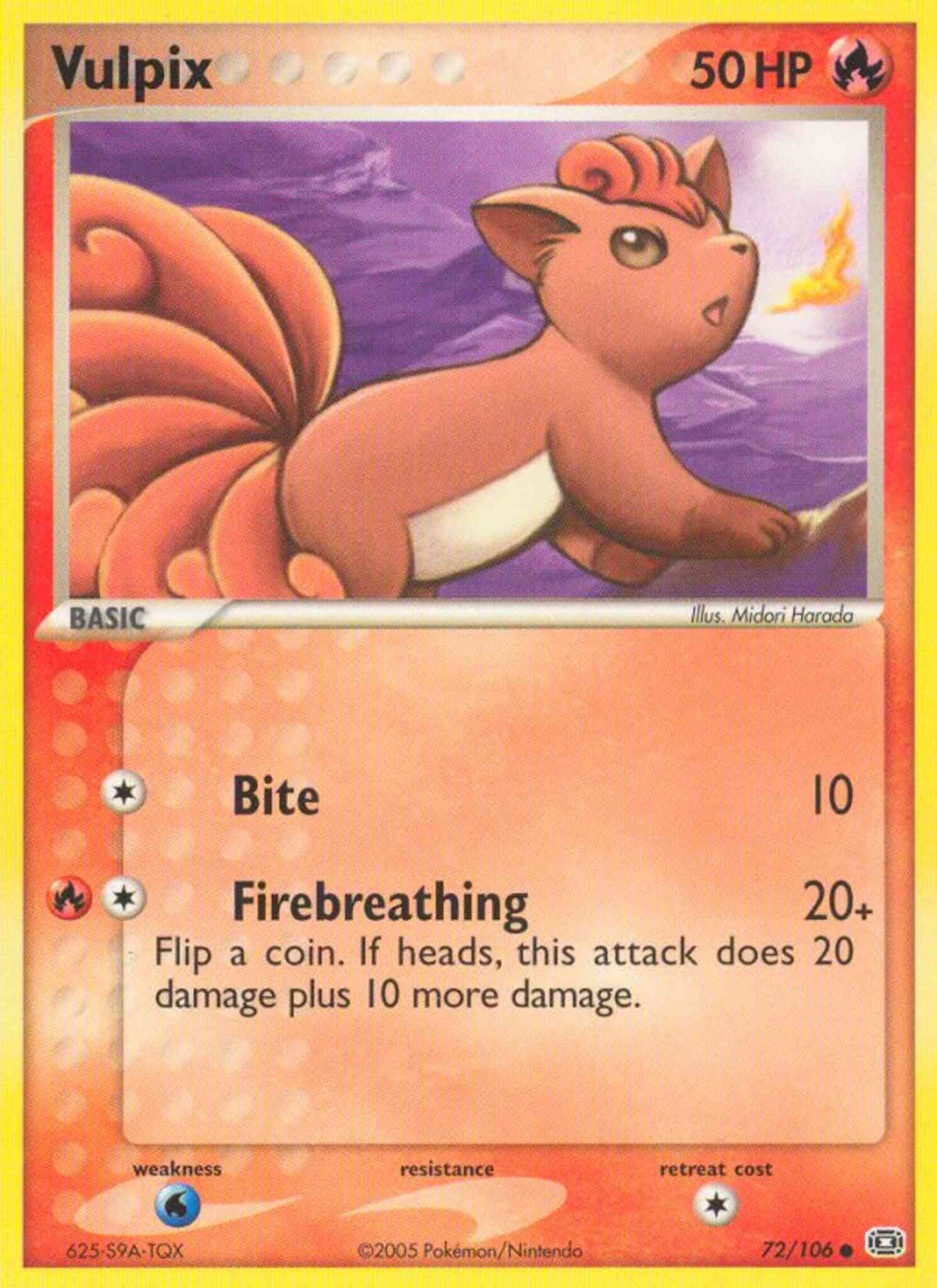 Vulpix - 72/106 - Common [ex9-72] [Reverse Holo]