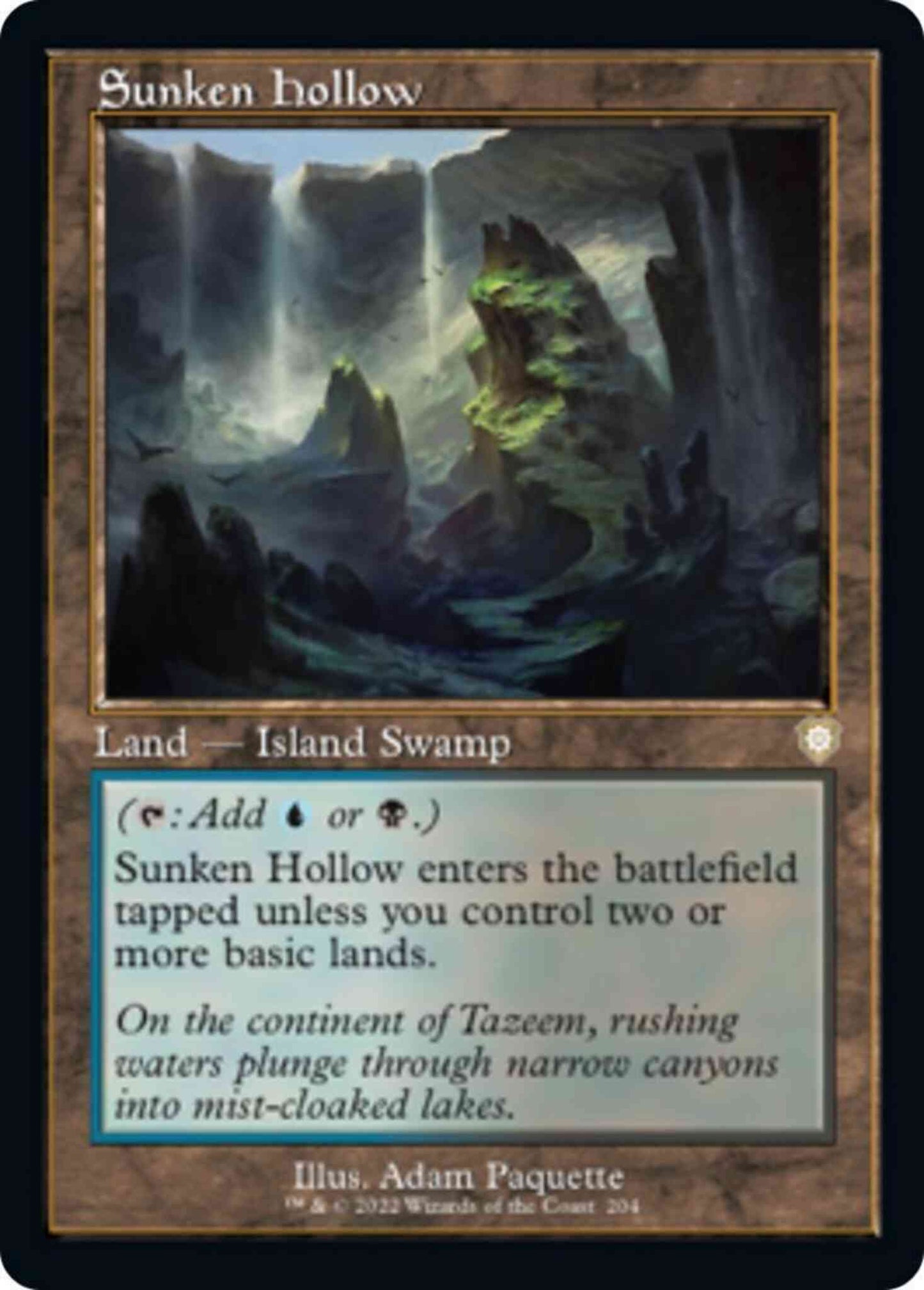 Sunken Hollow [204] [Retro Frame] [The Brothers' War: Commander] [Non-Foil]