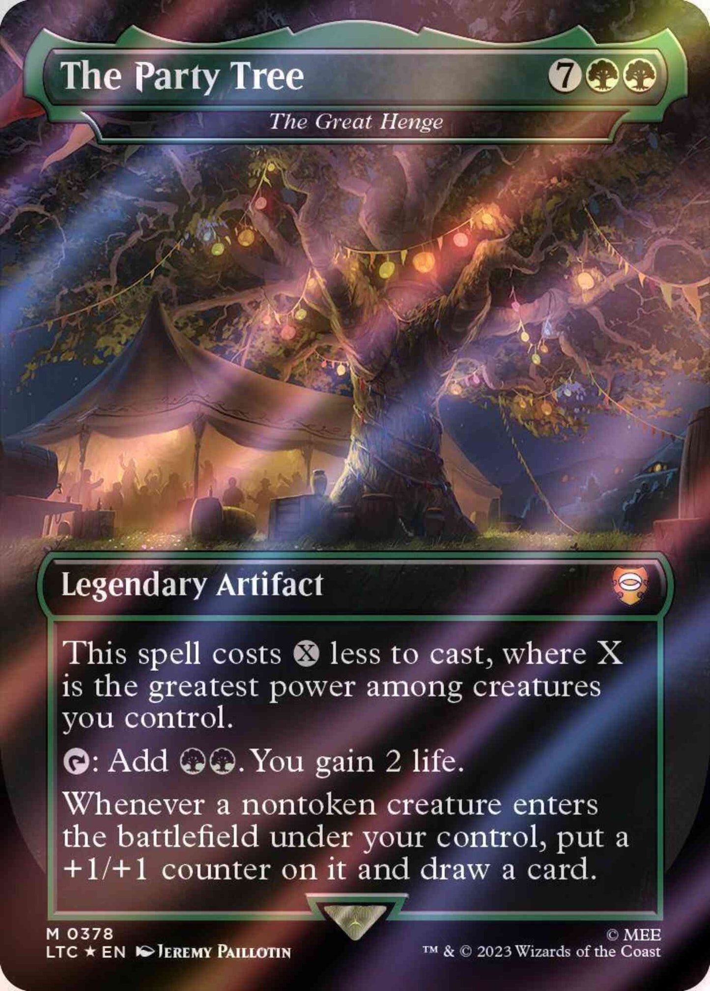The Party Tree - The Great Henge [378] [Borderless] [Realms and Relics] [The Lord of the Rings: Tales of Middle-earth: Commander] [Surge Foil]