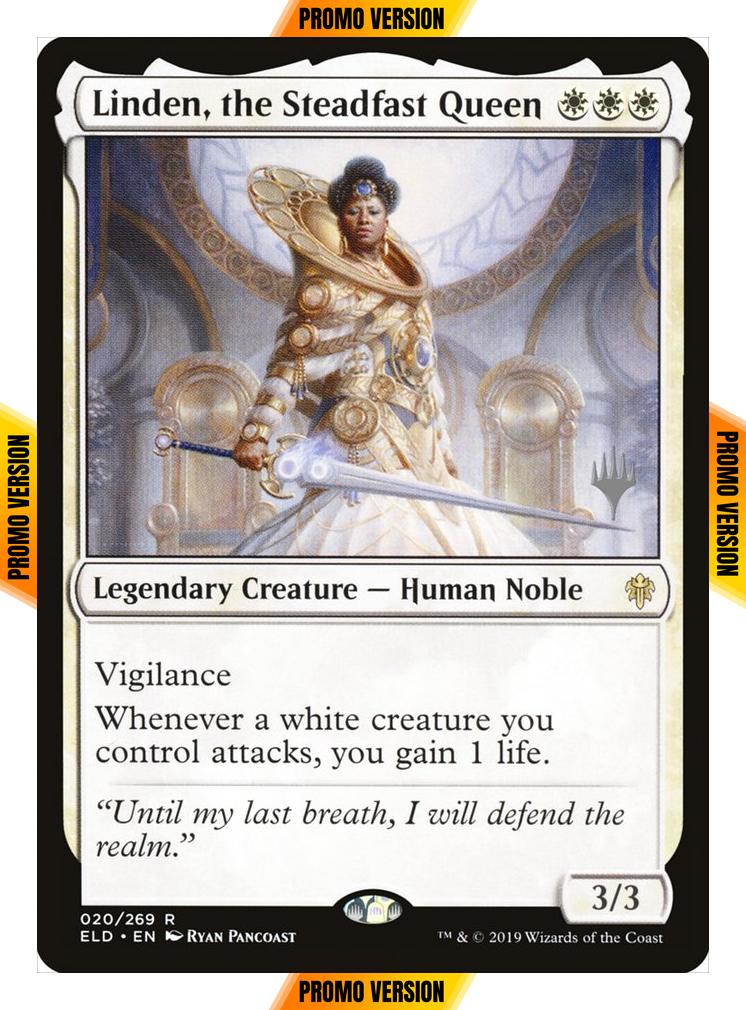 Linden, the Steadfast Queen [20p] [Promo Pack] [Throne of Eldraine Promos] [Foil]
