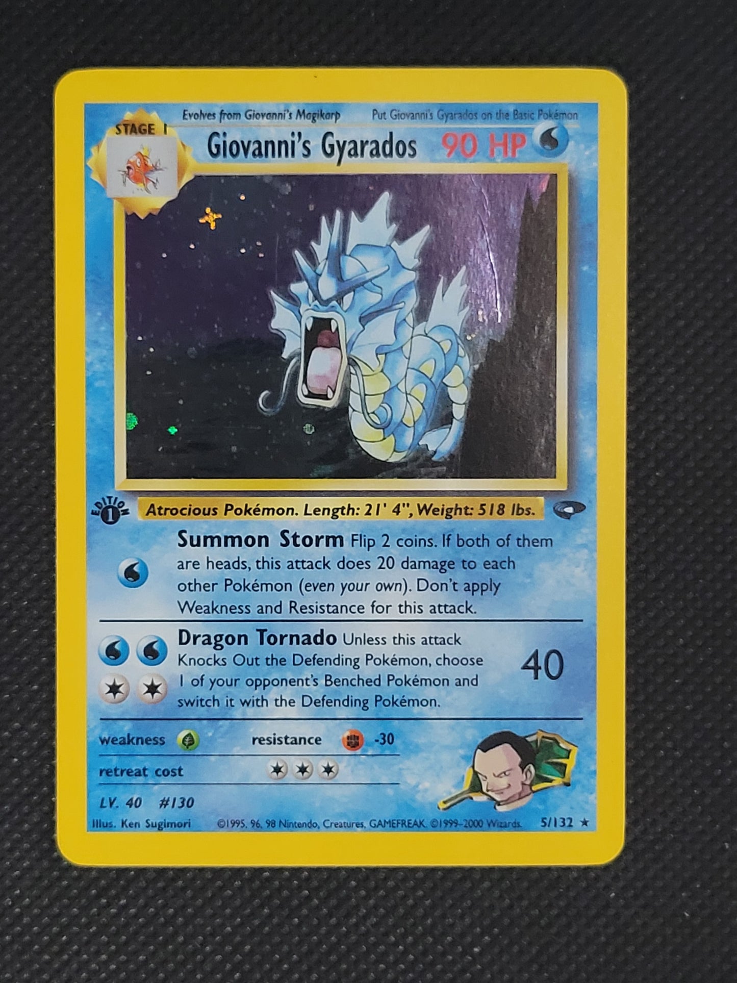 Giovanni's Gyarados — Damaged|Rare|1st Edition|Holo — ID 17655