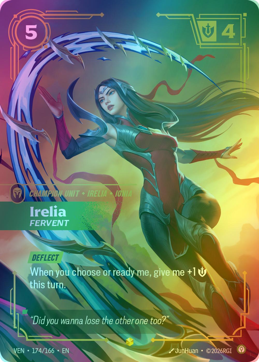 Irelia, Fervent (Overnumbered) - 174/166 [Vendetta] [Foil]