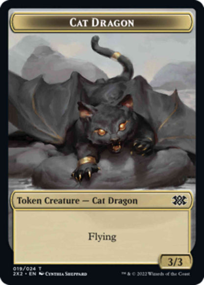 Cat Dragon Token (19) // Soldier Token (07) [Double Masters 2022: Tokens] [Non-Foil]