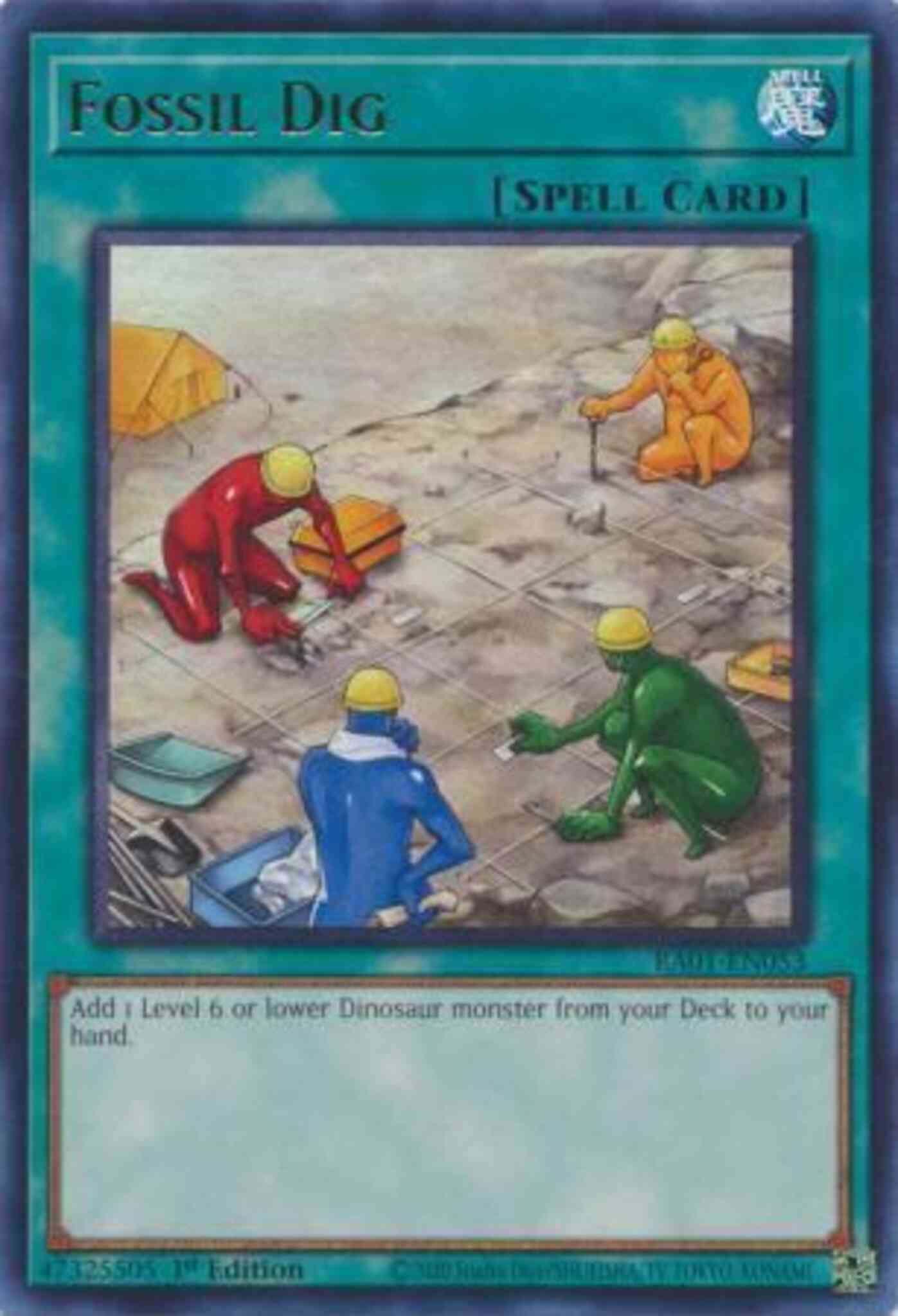 Fossil Dig - RA01-EN053 - Ultra Rare - 1st Edition