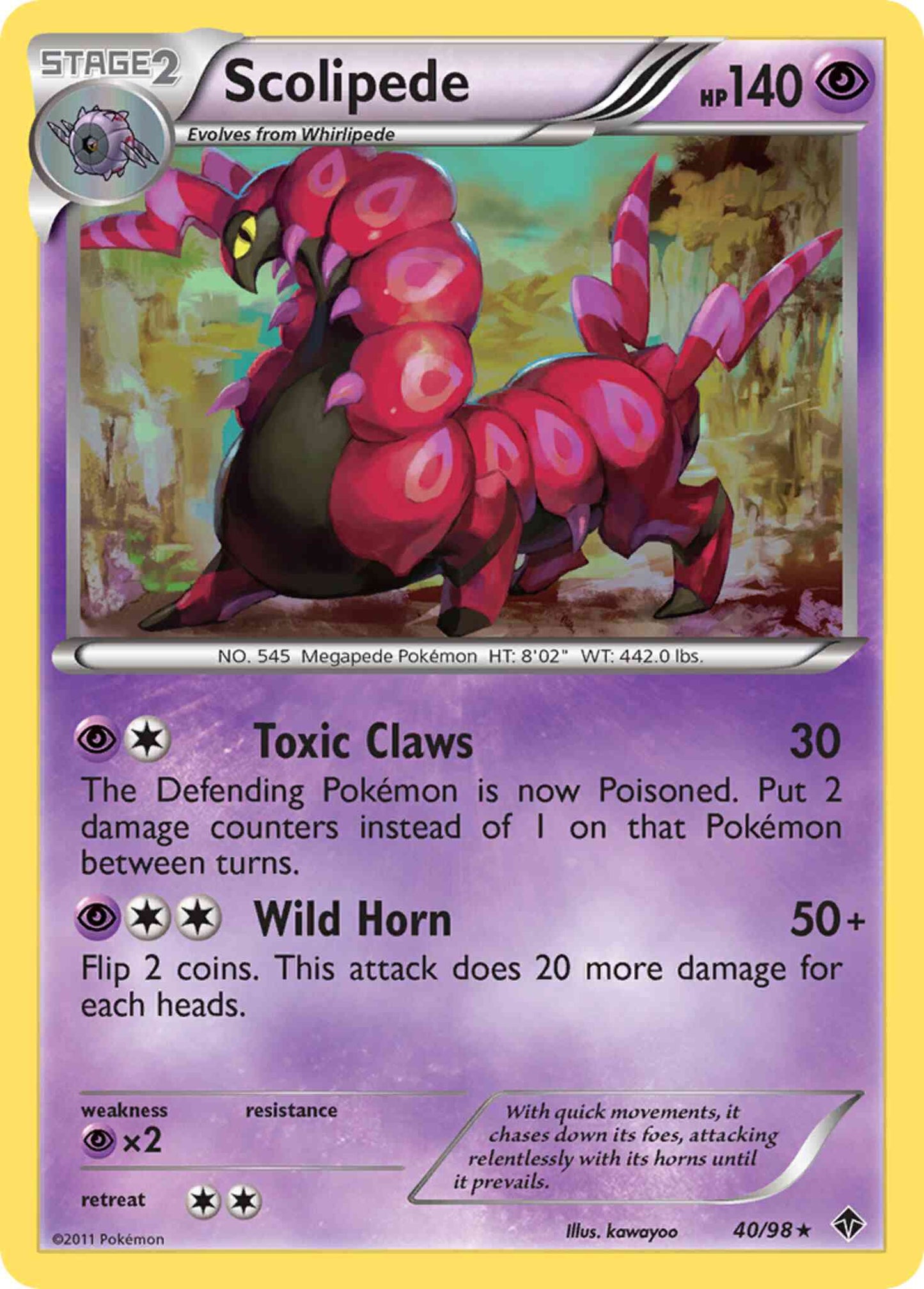 Scolipede - 40/98 - Rare [bw2-40] [Non-Holo]