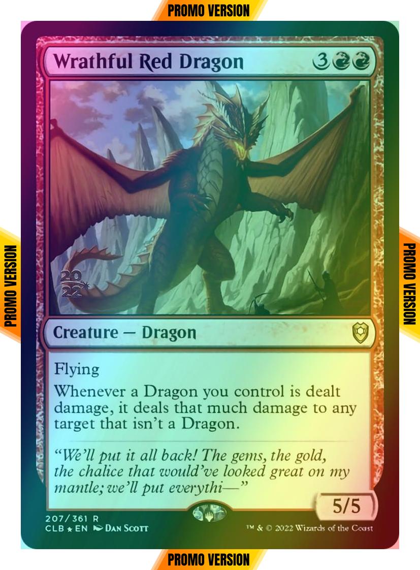 Wrathful Red Dragon [207s] [Prerelease] [Commander Legends: Battle for Baldur's Gate: Promos] [Foil]