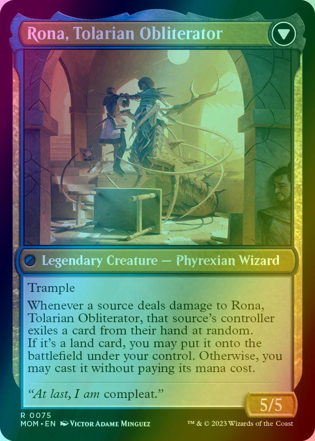 Rona, Herald of Invasion // Rona, Tolarian Obliterator [75] [March of the Machine] [Foil]