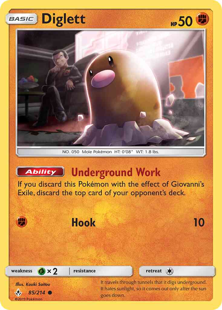 Diglett - 85/214 - Common [sm10-85] [Reverse Holo]