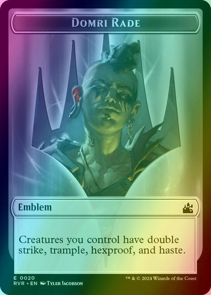 Bird Token (01) // Domri Rade Emblem (20) [Ravnica Remastered: Tokens] [Foil]