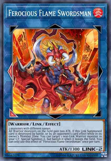 Ferocious Flame Swordsman - DUOV-EN032 - Ultra Rare - 1st Edition