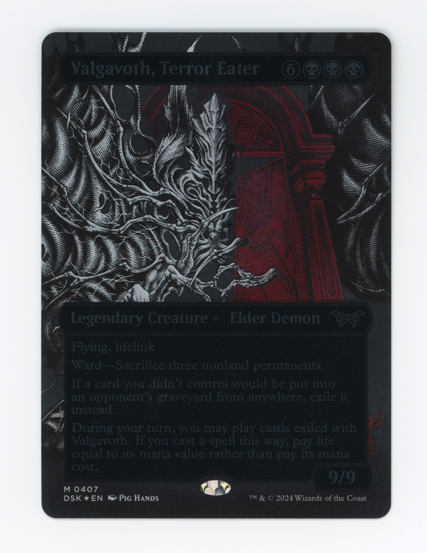 Valgavoth, Terror Eater — Borderless|Double Exposure|Textured Foil — ID 18262