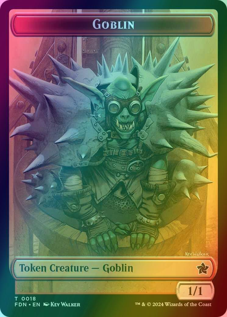 Goblin Token (18) // Insect Token (21) [Foundations: Tokens] [Foil]