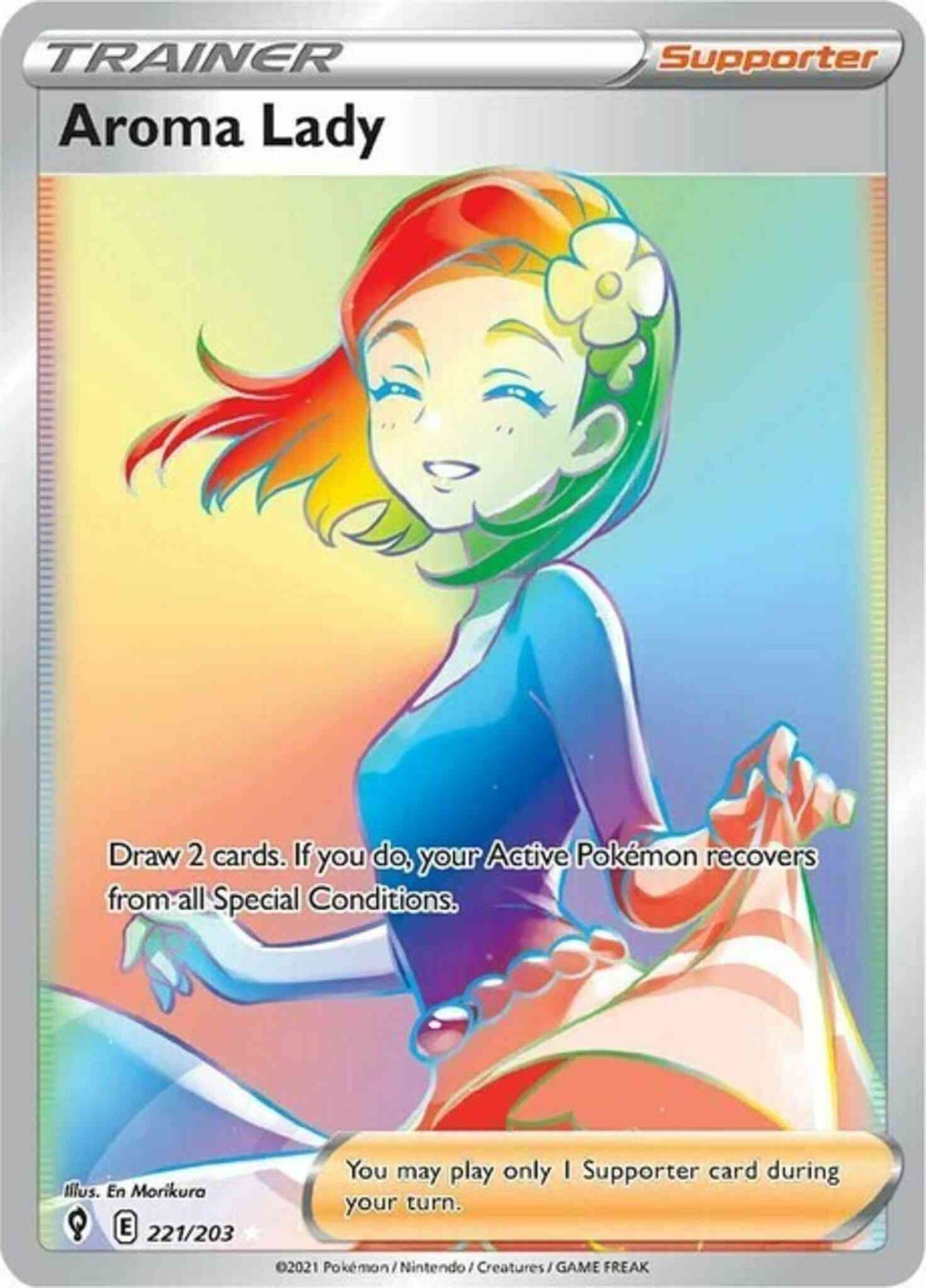Aroma Lady - 221/203 - Rare Rainbow [swsh7-221] [Secret]