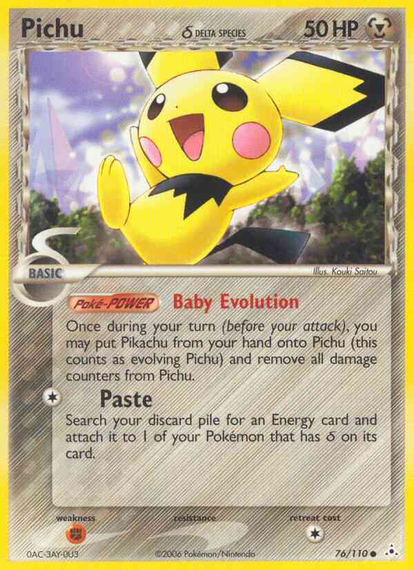 Pichu δ - 76/110 - Common [ex13-76] [Reverse Holo]