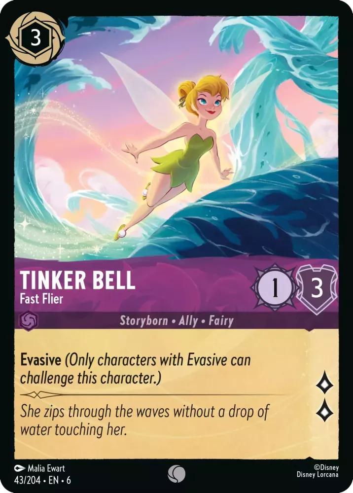 Tinker Bell - Fast Flier - 43/204 [Azurite Sea] [Non-Foil]