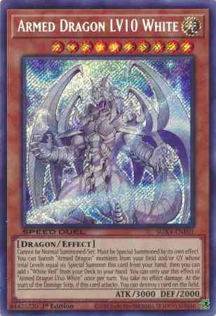 Armed Dragon LV10 White - SGX4-ENE01 - Secret Rare - 1st Edition