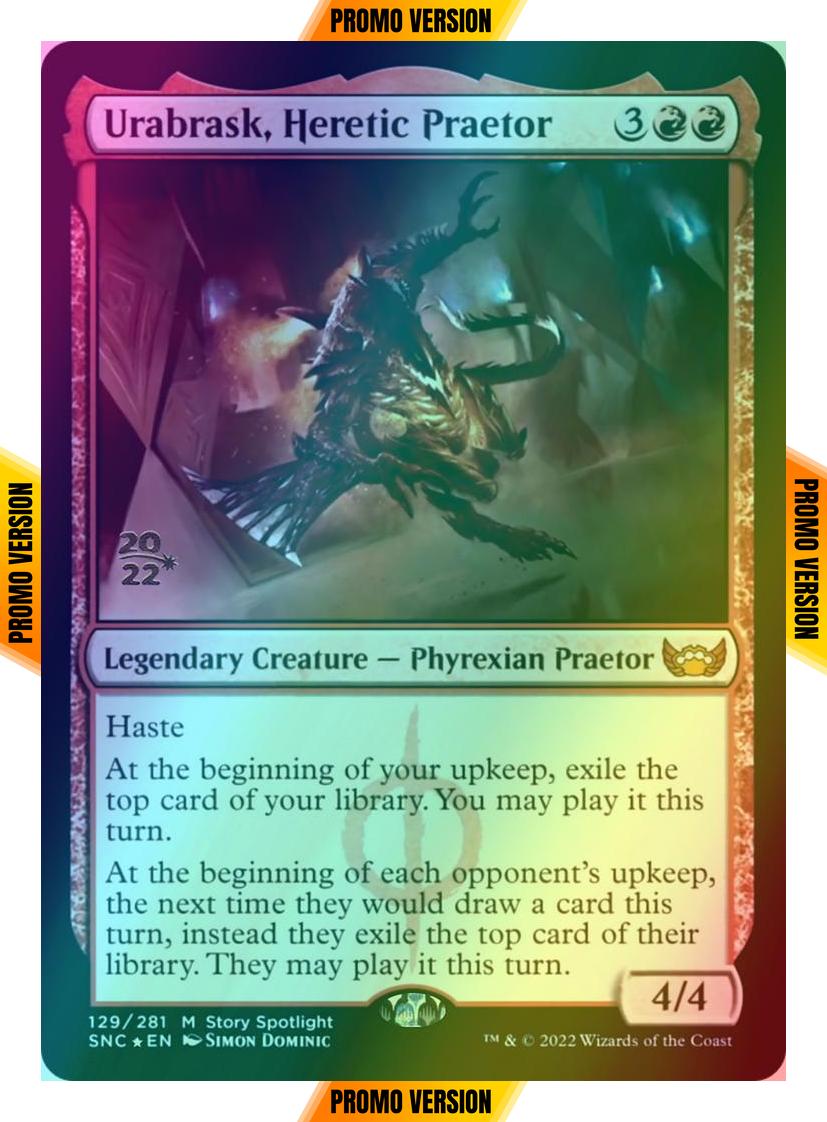 Urabrask, Heretic Praetor [Prerelease] [129s] [Streets of New Capenna: Promos] [Foil]