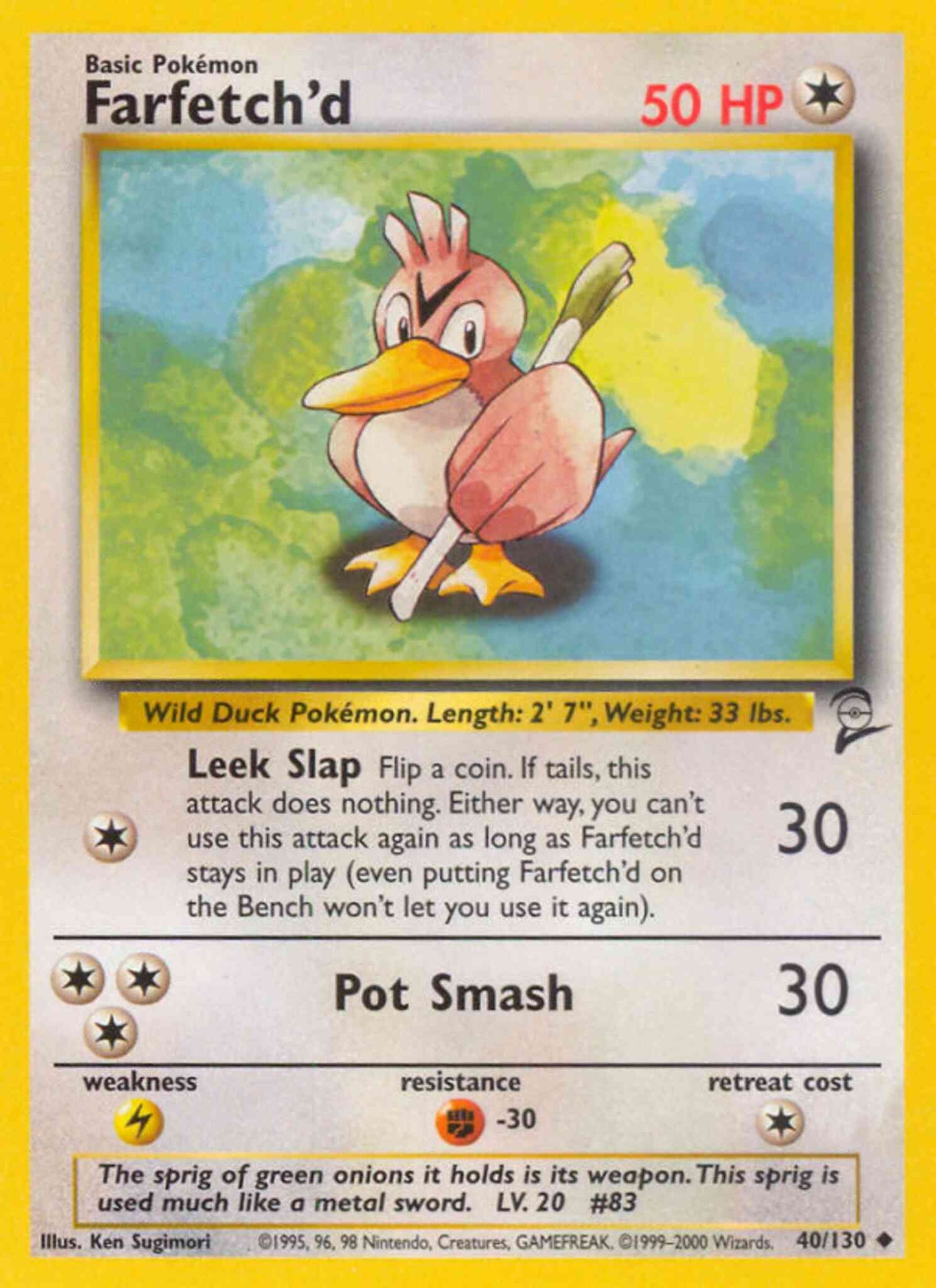 Farfetch'd - 40/130 - Uncommon [base4-40] [Non-Holo]