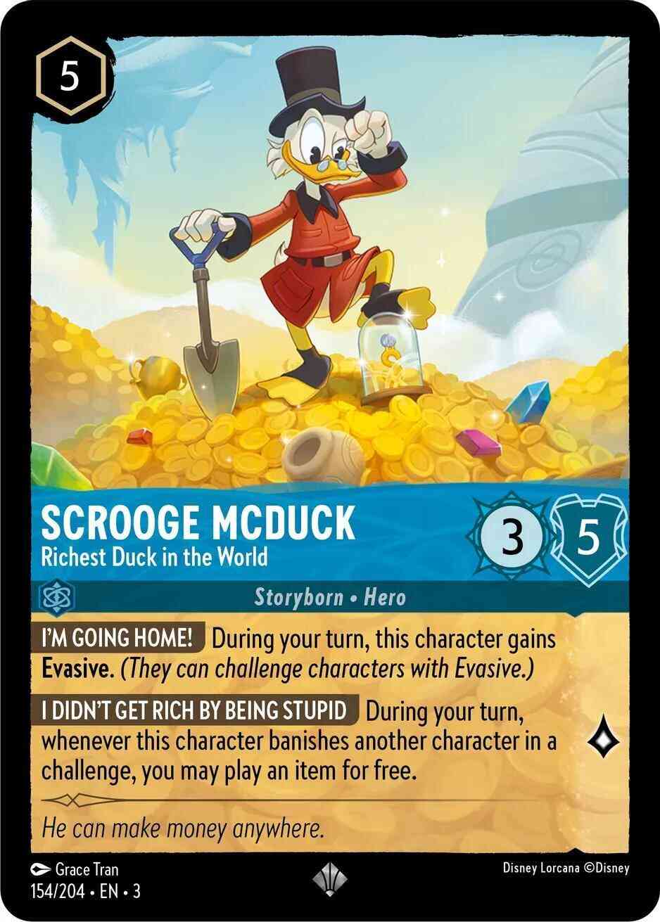 Scrooge McDuck - Richest Duck in the World - 154/204 [Into the Inklands] [Non-Foil]