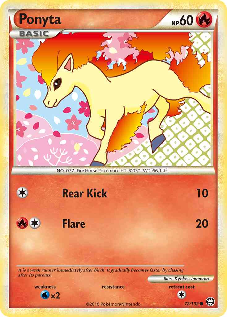 Ponyta - 72/102 - Common [hgss4-72] [Reverse Holo]