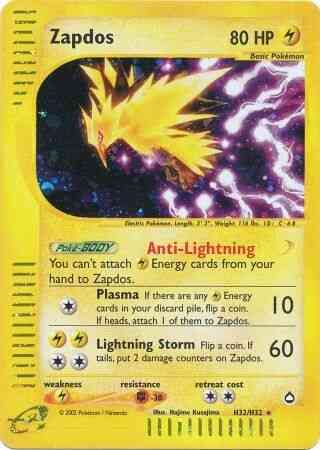 Zapdos - H32/H32 - Rare [ecard2-182] [Holo]