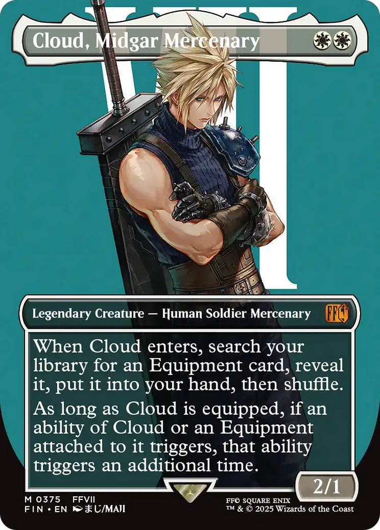Cloud, Midgar Mercenary [375] [Borderless] [Character] [FINAL FANTASY] [Non-Foil]
