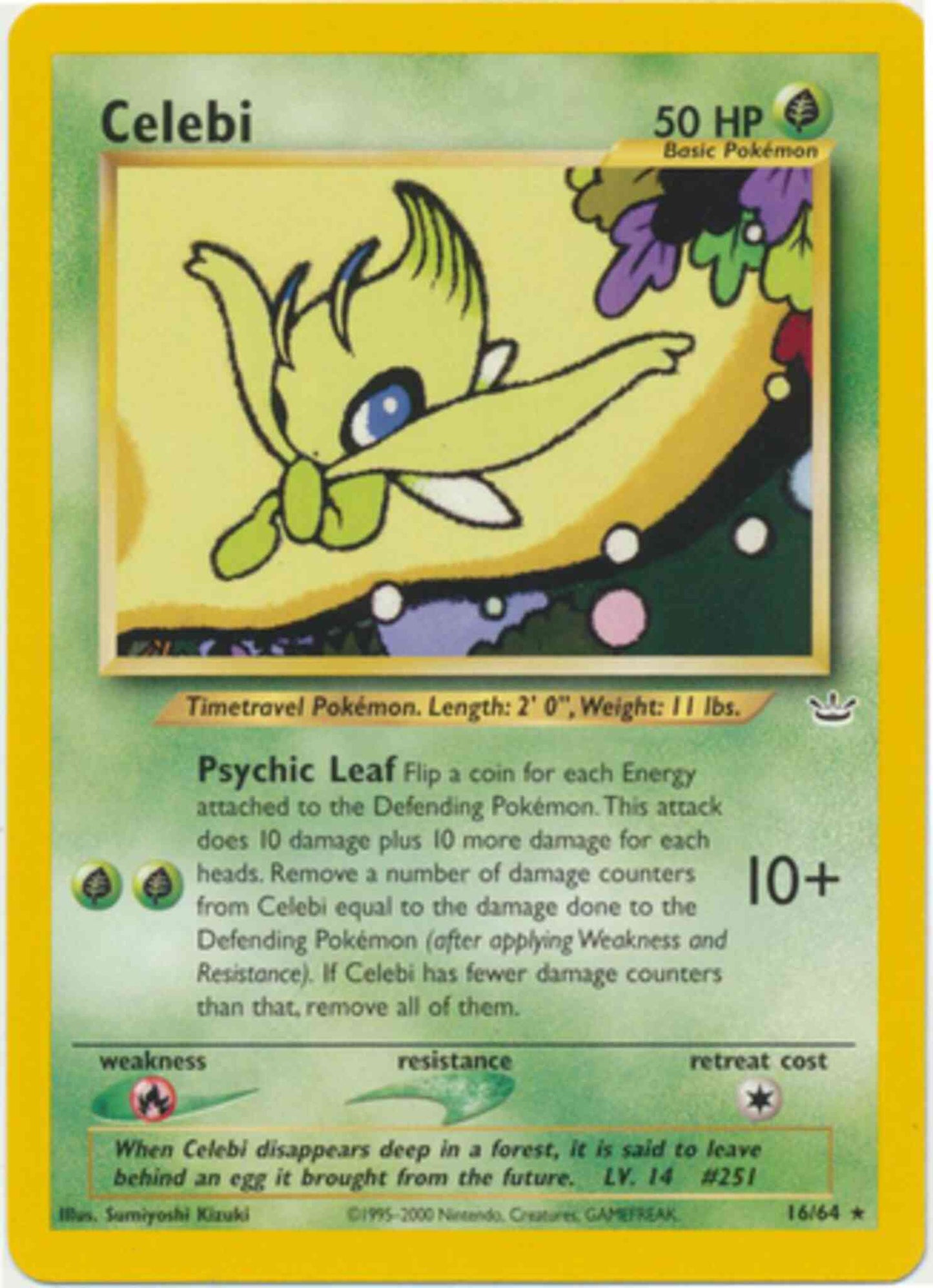 Celebi - 16/64 - Rare - Unlimited [neo3U-16] [Non-Holo]