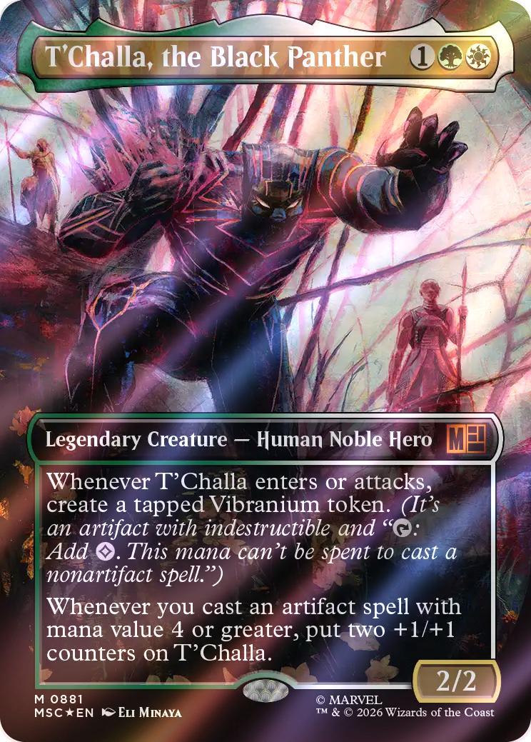 T'Challa, the Black Panther [881] [Borderless] [Marvel Super Heroes: Commander] [Surge Foil]