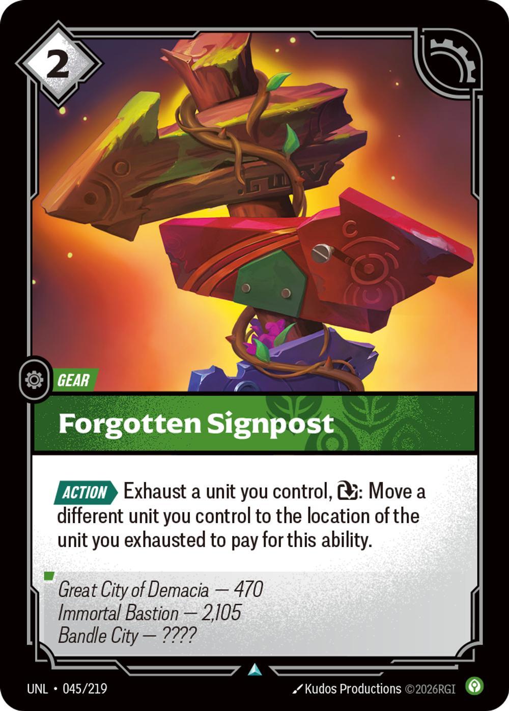 Forgotten Signpost - 045/219 [Unleashed] [Non-Foil]